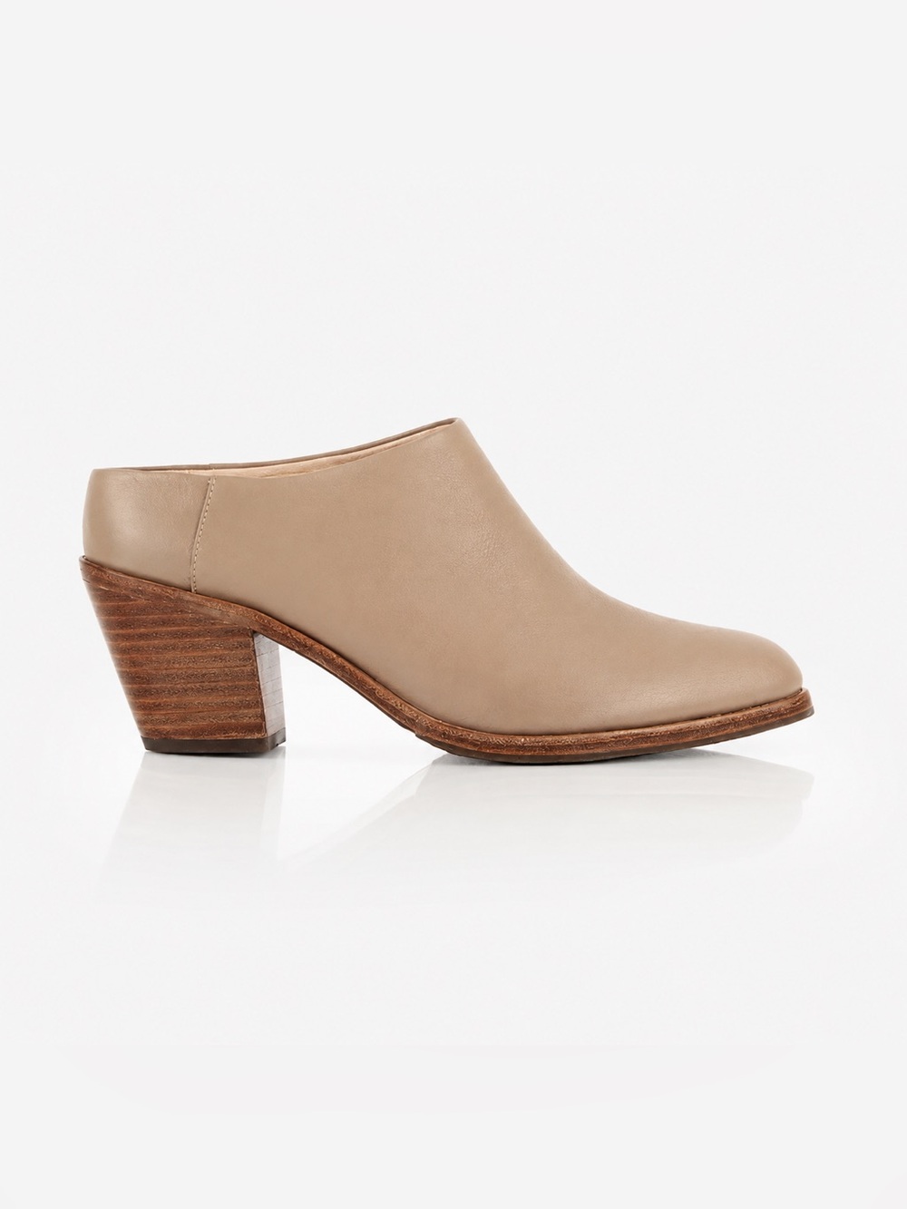 Poppy Barley Heeled Leather Mule Shoes Size 10